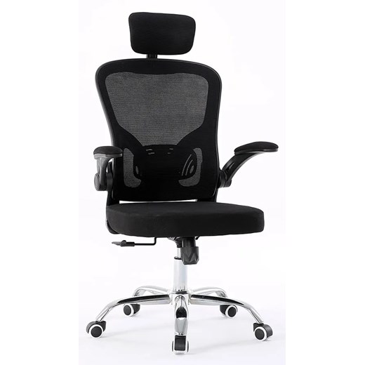 Czarny ergonomiczny fotel biurowy do komputera - Sefilo ze sklepu Edinos.pl w kategorii Krzesła biurowe - zdjęcie 173121987