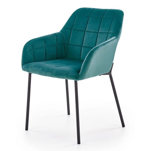 Nowoczesne krzesło tapicerowane Zeppen - ciemny zielony Elior One Size Edinos.pl okazja