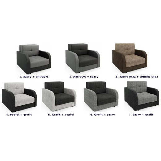 Amerykanka rozkładana antracyt + szary - Folken 3X Elior One Size promocja Edinos.pl