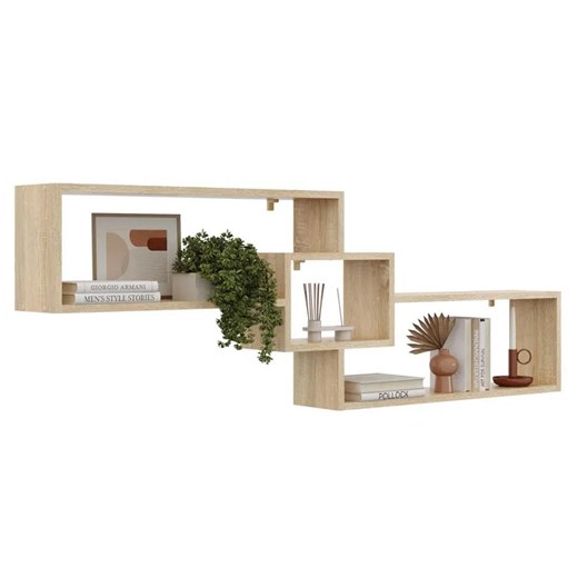 Skandynawska półka wisząca w kolorze dąb sonoma R7-N54 ze sklepu Edinos.pl w kategorii Półki - zdjęcie 173122379