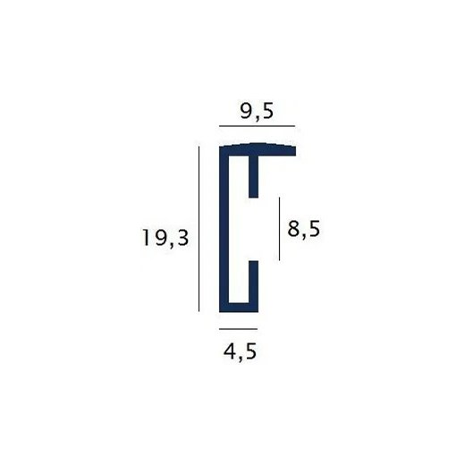 Srebrne aluminiowe lustro w stylu nowoczesnym - Gaxo 21 rozmiarów Elior One Size Edinos.pl