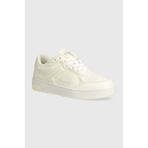 Calvin Klein Jeans sneakersy BASKET CUPSOLE LOW MIX IN MTL kolor beżowy YW0YW01462 ze sklepu ANSWEAR.com w kategorii Buty sportowe damskie - zdjęcie 173122826