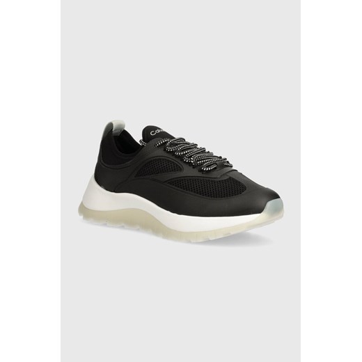 Calvin Klein sneakersy RUNNER LACE UP PEARL MIX M kolor czarny HW0HW02079 ze sklepu ANSWEAR.com w kategorii Buty sportowe damskie - zdjęcie 173122896