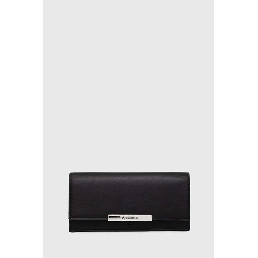 Calvin Klein portfel damski kolor czarny K60K612190 ze sklepu ANSWEAR.com w kategorii Portfele damskie - zdjęcie 173122989