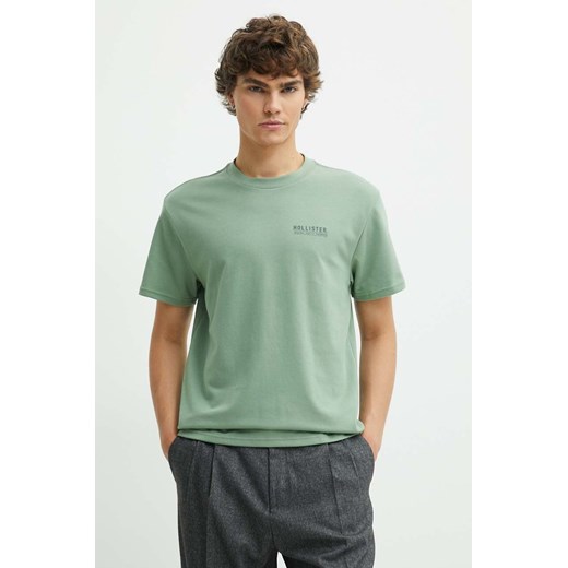 Hollister Co. t-shirt męski kolor zielony z nadrukiem Hollister Co. S ANSWEAR.com