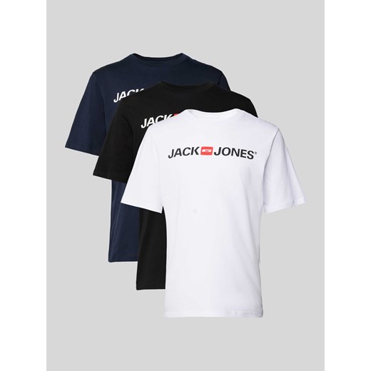 T-shirt z nadrukiem z logo i okrągłym dekoltem ze sklepu Peek&Cloppenburg  w kategorii Podkoszulki męskie - zdjęcie 173124135