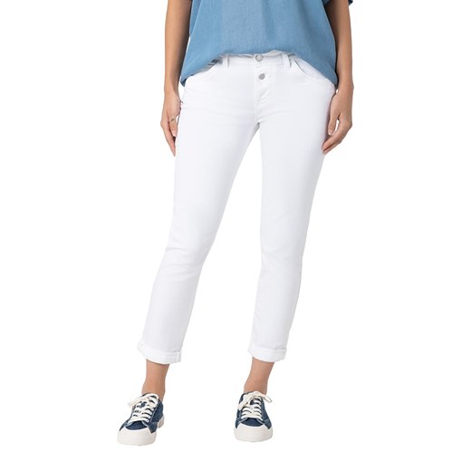 Timezone Dżinsy - Slim fit - w kolorze białym Timezone W27 wyprzedaż Limango Polska