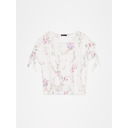 Mohito - Bluzka w kwiaty - biały ze sklepu Mohito w kategorii Bluzki damskie - zdjęcie 173125509