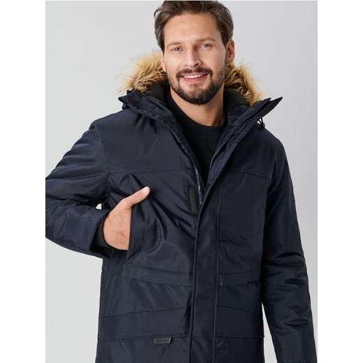 Sinsay - Kurtka parka - granatowy Sinsay XXL promocyjna cena Sinsay