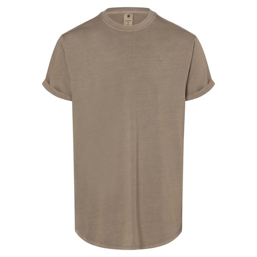 G-Star RAW Koszulka męska - Lash Mężczyźni Bawełna taupe jednolity ze sklepu vangraaf w kategorii T-shirty męskie - zdjęcie 173126938