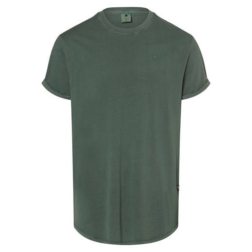 G-Star RAW Koszulka męska - Lash Mężczyźni Bawełna szmaragdowy jednolity ze sklepu vangraaf w kategorii T-shirty męskie - zdjęcie 173126939