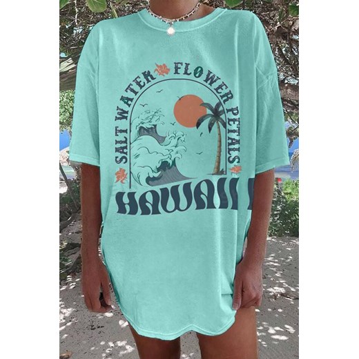 T-shirt NUTRILDA TURQUA ze sklepu Ivet Shop w kategorii Bluzki damskie - zdjęcie 173127085