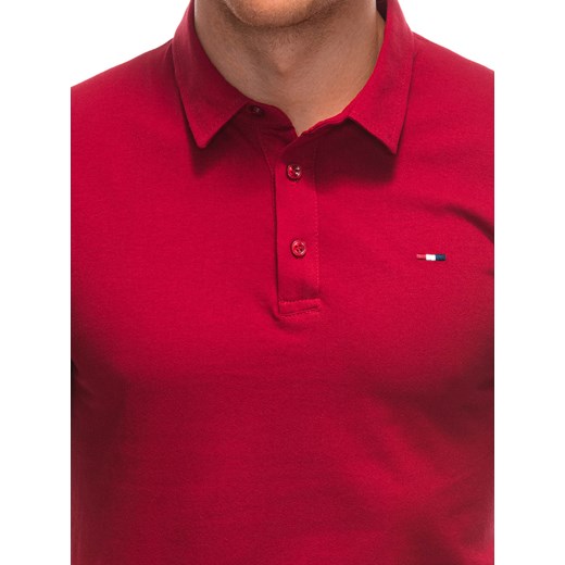 Koszulka męska Polo bez nadruku 1940S - czerwona Edoti L Edoti