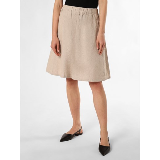 Franco Callegari Spódnica damska z zawartością lnu Kobiety len beżowy marmurkowy ze sklepu vangraaf w kategorii Spódnice - zdjęcie 173128827