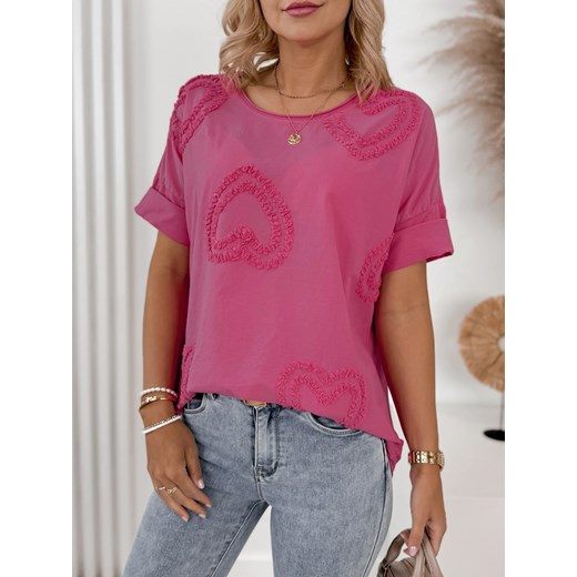 bluzka denki różowa uni ze sklepu UBRA w kategorii Bluzki damskie - zdjęcie 173132639