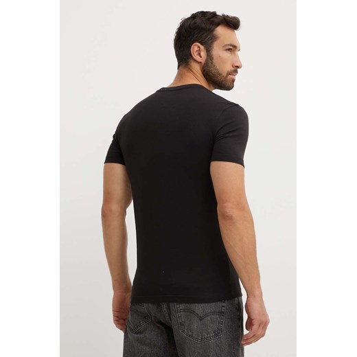 Czarny t-shirt męski Calvin Klein w nadruki 