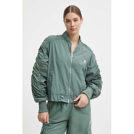 adidas Originals kurtka damska kolor zielony przejściowa IY3421 ze sklepu ANSWEAR.com w kategorii Kurtki damskie - zdjęcie 173133407