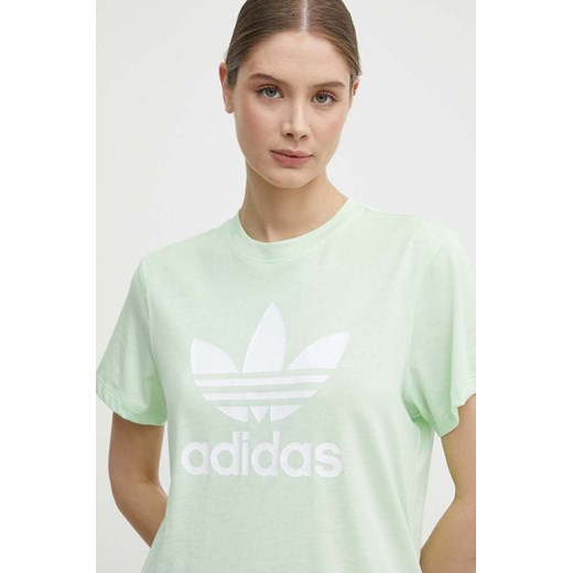 adidas Originals t-shirt damski kolor zielony IN8436 ze sklepu ANSWEAR.com w kategorii Bluzki damskie - zdjęcie 173133495