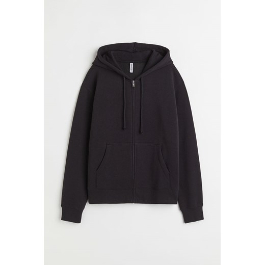 H & M - Rozpinana bluza z kapturem - Czarny H & M XXS H&M