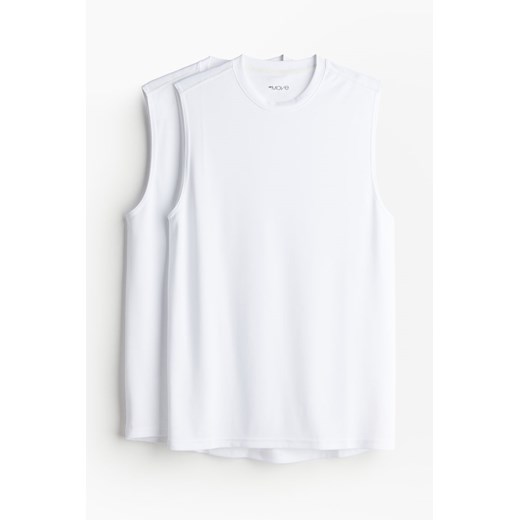 H & M - Koszulka sportowa DryMove 2-pak - Biały H & M XXL H&M