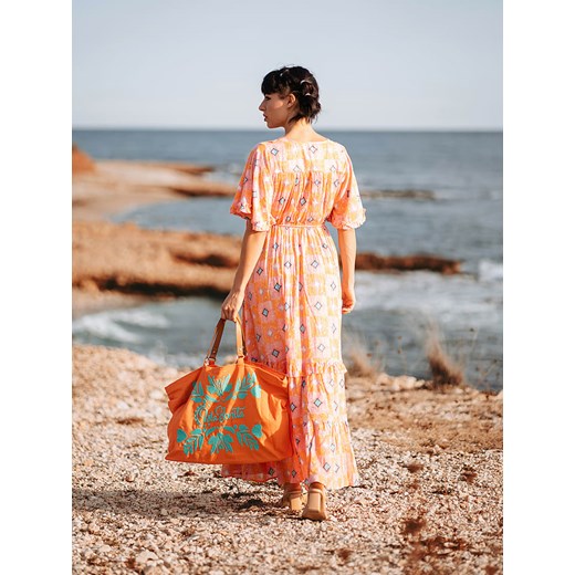 Sukienka Isla Bonita By Sigris maxi boho z krótkim rękawem 