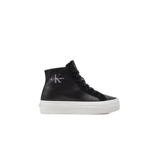 Calvin Klein Jeans Sneakersy Bold Vulc Flatf Mid Mix Ml Mtr YW0YW01491 Czarny ze sklepu MODIVO w kategorii Trampki damskie - zdjęcie 173136657
