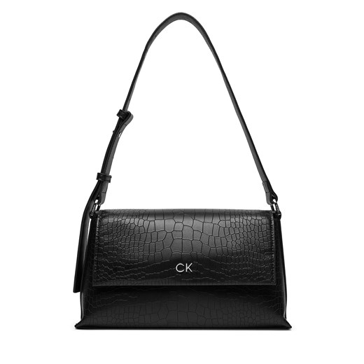 Torebka Calvin Klein Ck Daily Shoulder Bag_Croco K60K612142 Czarny ze sklepu eobuwie.pl w kategorii Listonoszki - zdjęcie 173137696