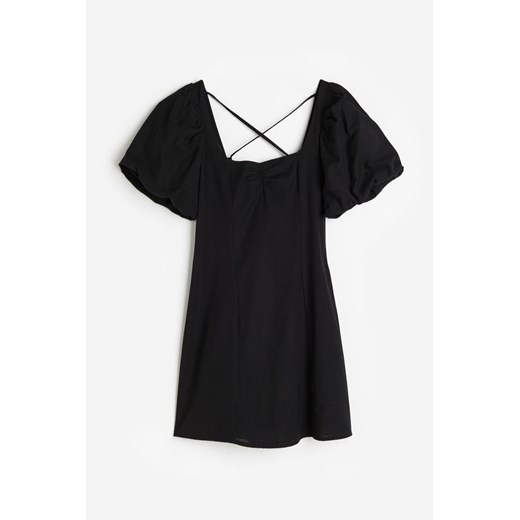 H & M - Sukienka z bufiastym rękawem - Czarny H & M XXS H&M