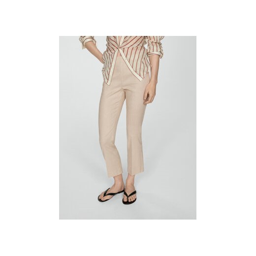 Mango Spodnie materiałowe Santori 67037125 Beżowy Flare Fit ze sklepu MODIVO w kategorii Spodnie damskie - zdjęcie 173138478