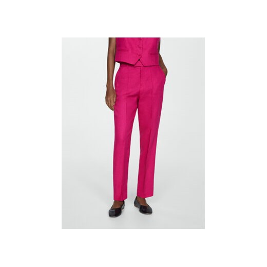Mango Spodnie materiałowe Boreli 67997111 Różowy Regular Fit ze sklepu MODIVO w kategorii Spodnie damskie - zdjęcie 173138488