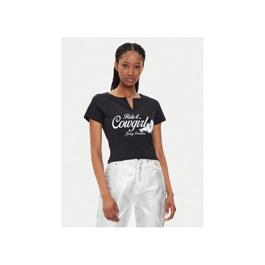 Juicy Couture T-Shirt Ride A Cowgirl JCWCT23333 Czarny Slim Fit ze sklepu MODIVO w kategorii Bluzki damskie - zdjęcie 173138527