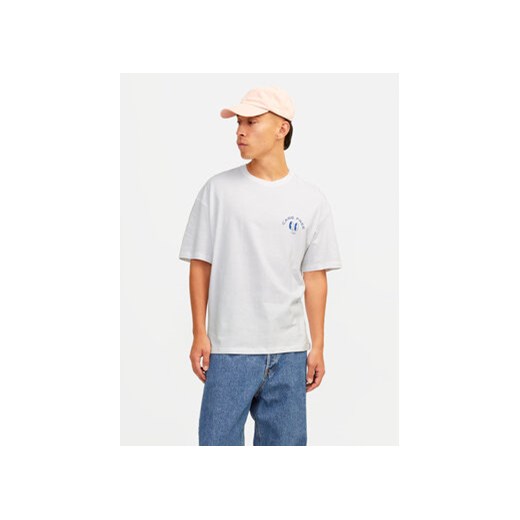 Jack&Jones T-Shirt Jorfrutti 12256926 Biały Wide Fit ze sklepu MODIVO w kategorii T-shirty męskie - zdjęcie 173138755