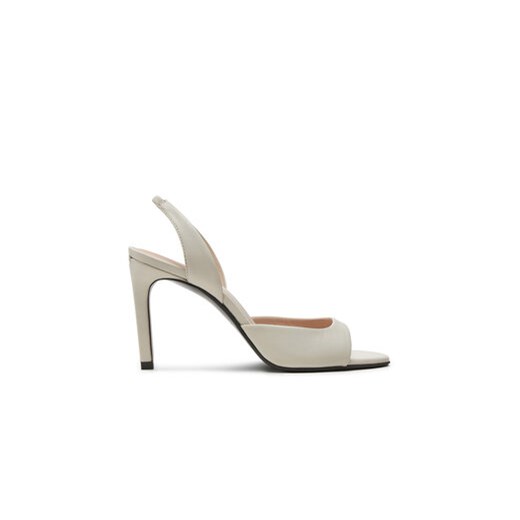 Calvin Klein Sandały Heel D'Orsay Sandal 90 Lth HW0HW02124 Écru ze sklepu MODIVO w kategorii Sandały damskie - zdjęcie 173138877