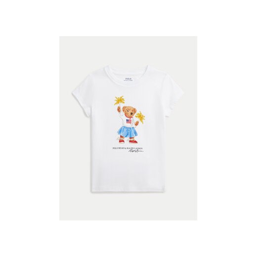 Polo Ralph Lauren T-Shirt 312942856001 Biały Regular Fit ze sklepu MODIVO w kategorii Bluzki dziewczęce - zdjęcie 173138975