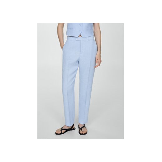 Mango Spodnie materiałowe Boreli 67997111 Niebieski Regular Fit ze sklepu MODIVO w kategorii Spodnie damskie - zdjęcie 173139009