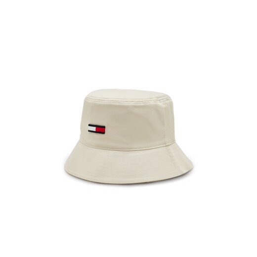 Tommy Jeans Kapelusz Tjw Elongated Flag Bucket Hat AW0AW16381 Écru ze sklepu MODIVO w kategorii Kapelusze damskie - zdjęcie 173139018