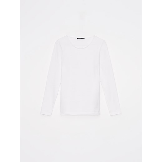 Mohito - Biała bluzka basic - biały ze sklepu Mohito w kategorii Bluzki damskie - zdjęcie 173139369