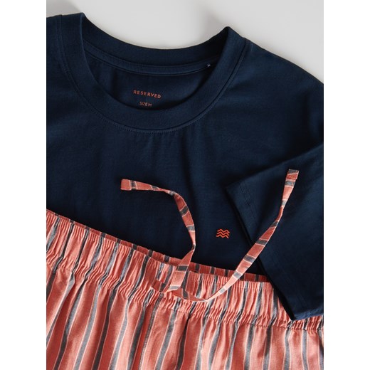 Reserved - Piżama dwuczęściowa - granatowy ze sklepu Reserved w kategorii Piżamy męskie - zdjęcie 173139725