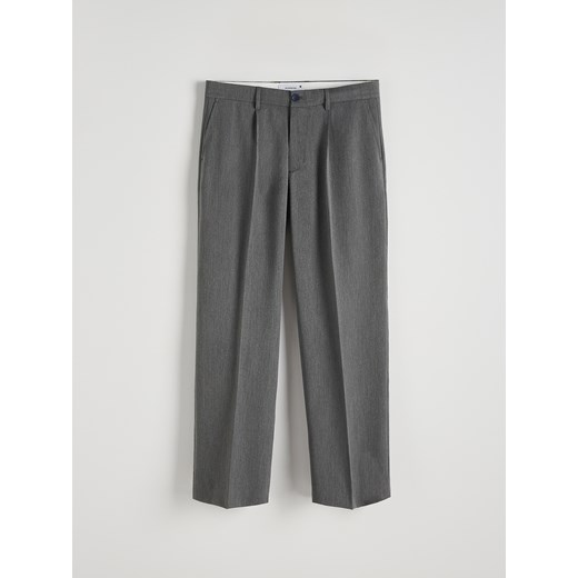 Reserved - Spodnie wide leg z kantem - szary ze sklepu Reserved w kategorii Spodnie męskie - zdjęcie 173139997