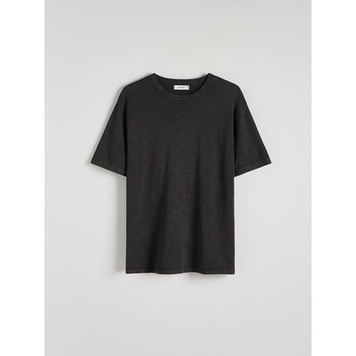 Reserved - T-shirt regular z efektem sprania - ciemnoszary ze sklepu Reserved w kategorii T-shirty męskie - zdjęcie 173140246