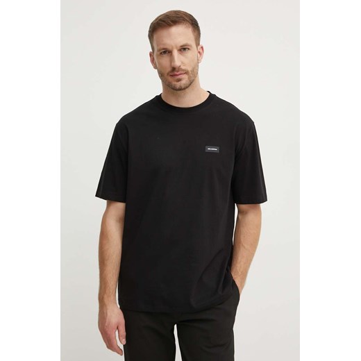 Karl Lagerfeld t-shirt bawełniany męski kolor czarny gładki 245M2110 ze sklepu ANSWEAR.com w kategorii T-shirty męskie - zdjęcie 173140717