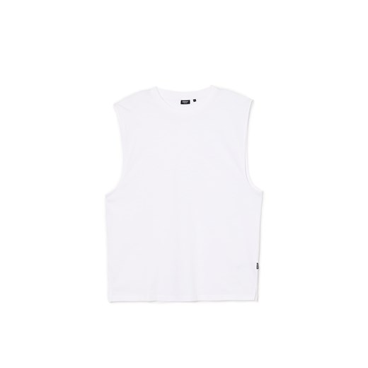 Cropp - Biała koszulka bez rękawów - biały ze sklepu Cropp w kategorii T-shirty męskie - zdjęcie 173142138