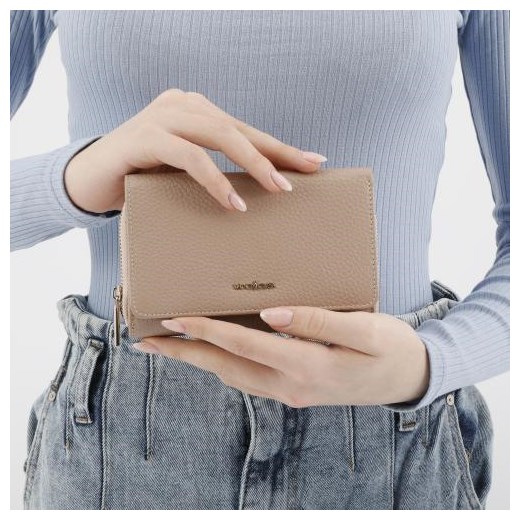 Wojas Skórzany Portfel Damski Różowy Wojas  Wojas