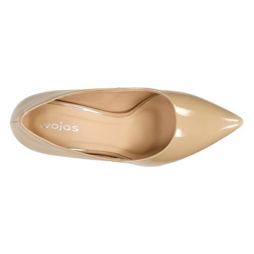 Wojas Beżowe Eleganckie Czółenka Damskie Z Lakierowanej Skóry Wojas 37,5 promocja Wojas