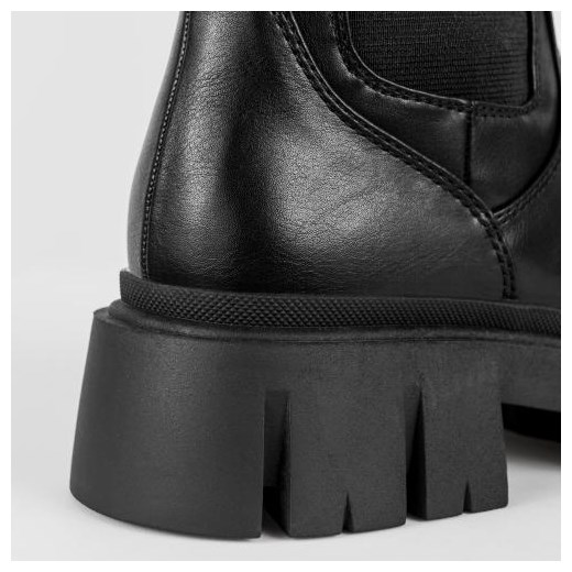 WJS Wjs Czarne Kozaki Z Elastyczną Gumą Na Boku Wjs 40 Wojas promocyjna cena