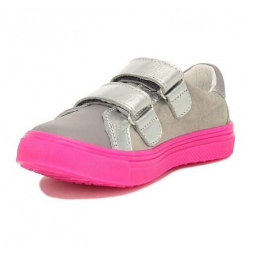 Półbuty Bartek 18327018, Dla Dziewcząt, Szaro-Srebrny 38 okazyjna cena Wojas