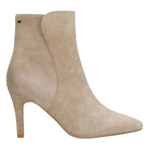 Wojas Beżowe Eleganckie Botki Na Obcasie Wojas 39 wyprzedaż Wojas