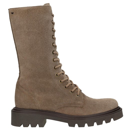 Wojas Wysokie Trzewiki Damskie W Kolorze Ciemnego Beżu Wojas 39 Wojas