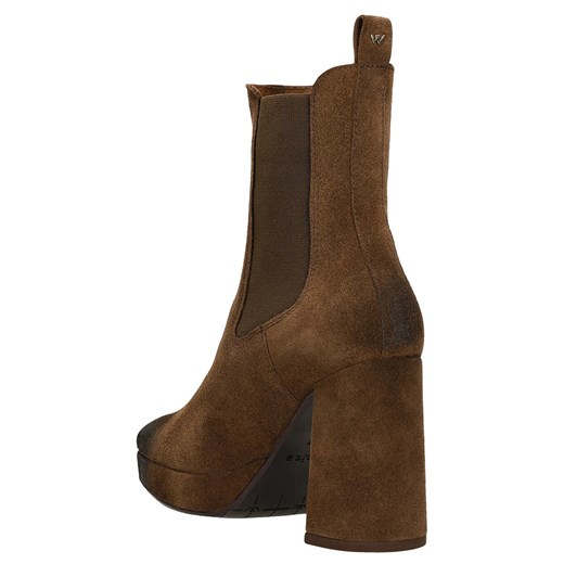 Wojas Brązowe Sztyblety Damskie Na Wysokim Słupku Wojas 40 Wojas