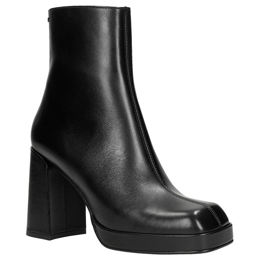 Wojas Czarne Botki Damskie Na Solidnym Obcasie Wojas 39 Wojas